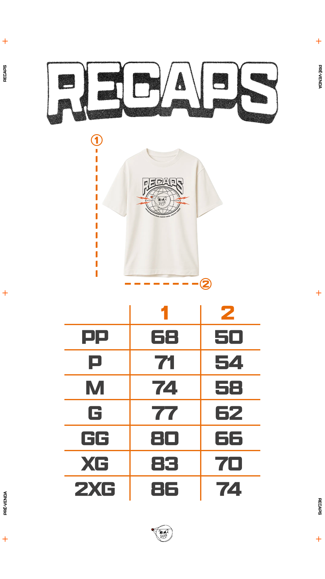 CAMISETA RECAPS BRANCA